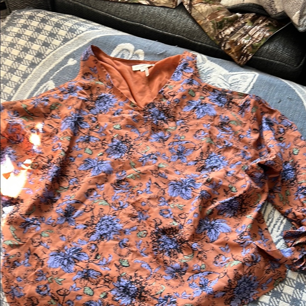 Entro Rust and Multicolor Top